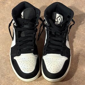 Jordan Black and White High-Top Sneakers